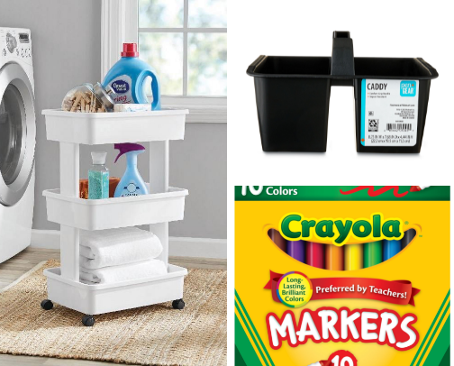 Homeschool supply cart cover photo collage