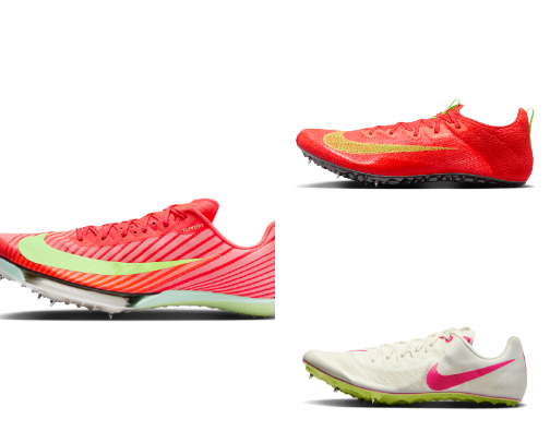 Track and field shoes cover photo collage