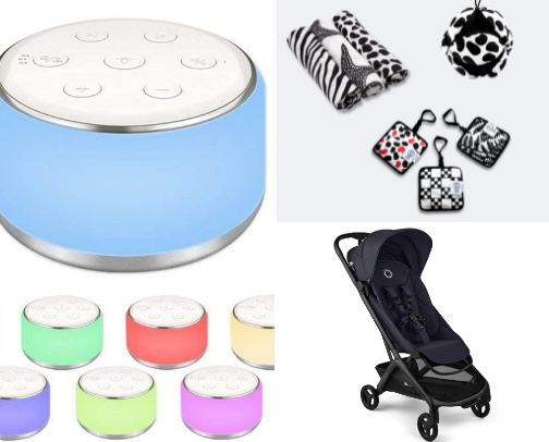 Hospital bag and newborn essentials cover photo collage