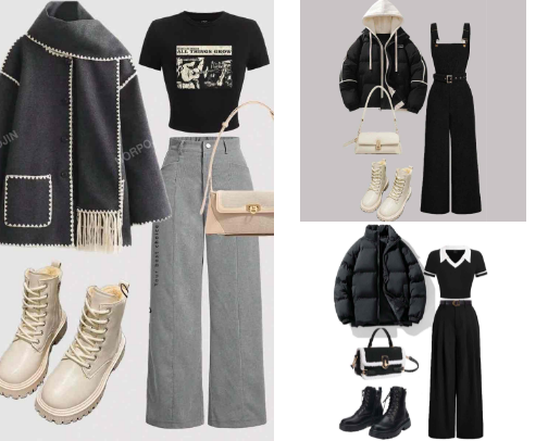 Winter outfits 🔥 cover photo collage