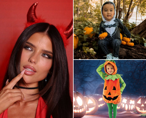 Spooky & Cute: The Ultimate Kids & Toddler Halloween Costume Guide cover photo collage