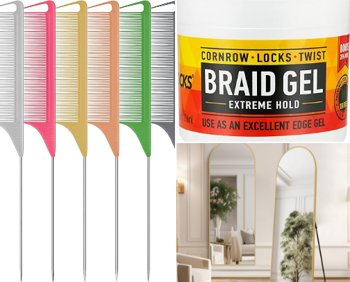 YES I BRAID FROM HOME - essentials ✨ cover photo collage