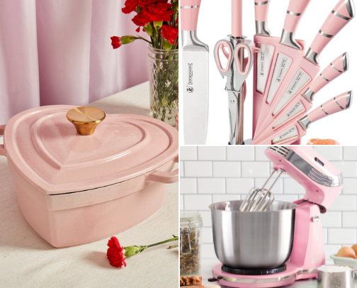 🎀🥄Pink kitchenware cover photo collage