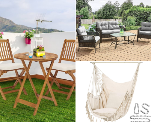 Outdoor Oasis: Balcony & Garden furniture Must-Haves cover photo collage