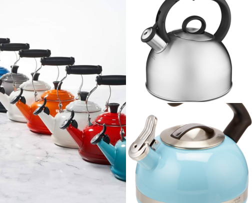 Tea Kettles I Bought After Years of Dribbling Water Down My Counter cover photo collage