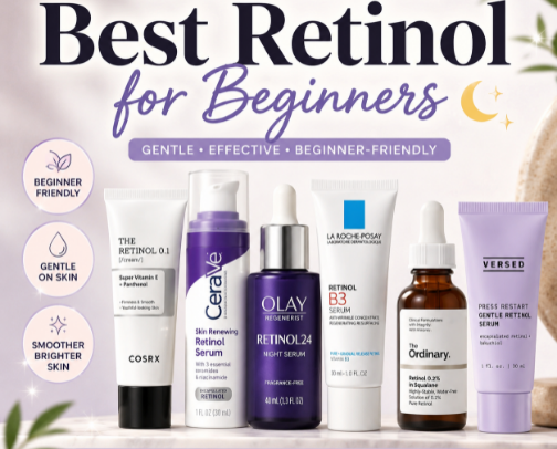 Best Retinol for Beginners 🌙✨ cover photo collage