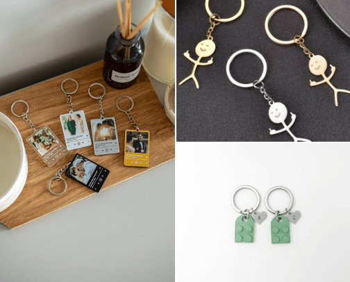 Etsy keychains cover photo collage