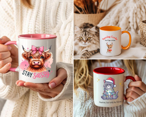 My Favorite Fun & Sassy Coffee Mugs cover photo collage