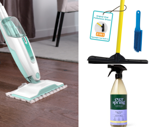 Cleaning at home cover photo collage