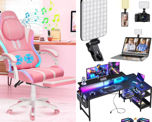 ULTIMATE Aesthetic Gamer Girl and Live Streaming Room Setup For Beginners! cover photo collage