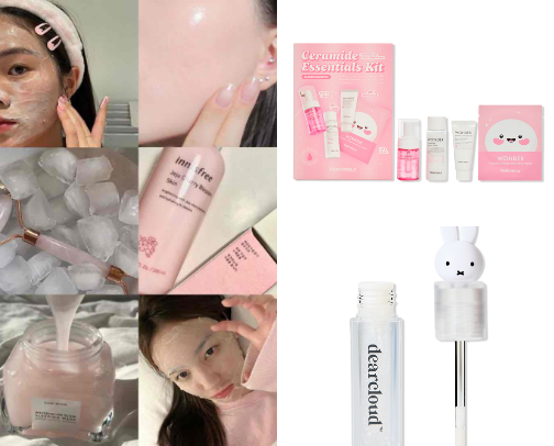 asian skincare that’ll leave your skin glowy, glassy and just perfect ✨🫧🗯️ cover photo collage