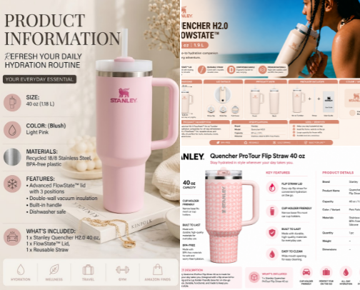 STANLEY QUENCHER COLLECTIONS💧 cover photo collage