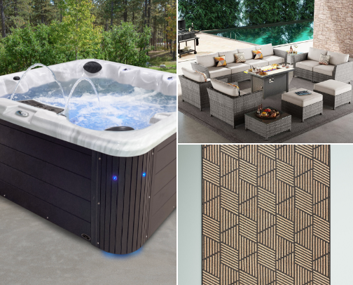 Ultimate Backyard Oasis Setup (Gazebo, Lounge Area & Hot Tub) cover photo collage