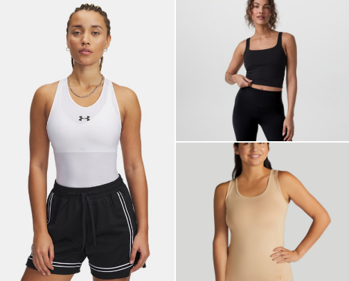 Train. Sweat. Conquer. Workout Tops that Power Your Potential cover photo collage