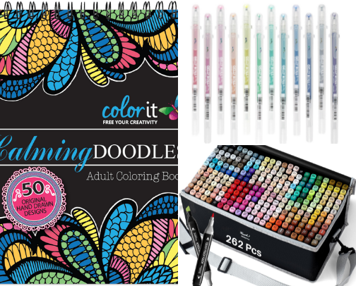My Favorite Supplies 4 Adult Coloring cover photo collage