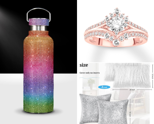 Bling Up Your Life | Sparkle Fashion, Glam Decor, Jewelry & Fun Finds cover photo collage