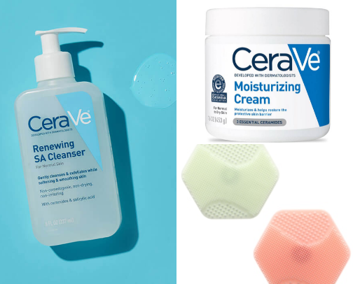 My favorite skincare, health, hygiene products cover photo collage