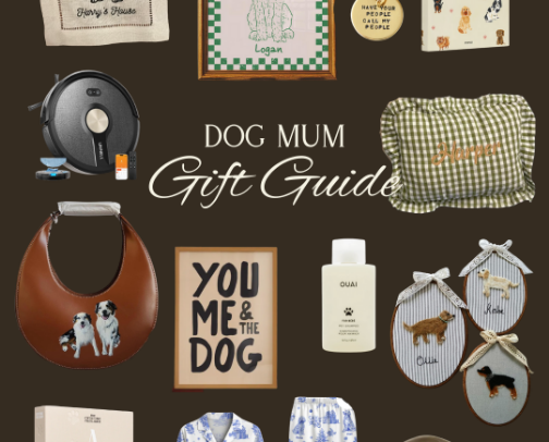 Dog Mum Gift Guide cover photo collage