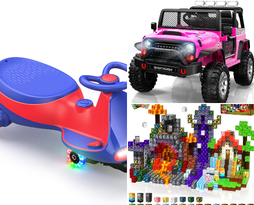 My grandkids favorite toys cover photo collage