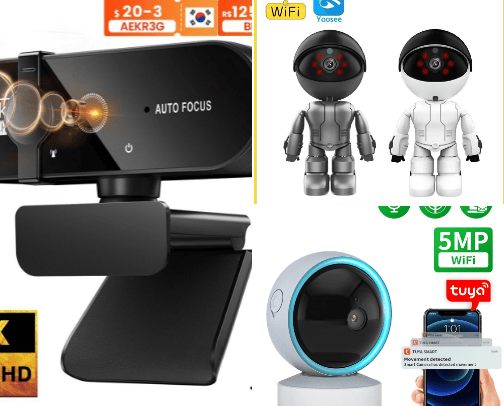 webcams and cameras cover photo collage