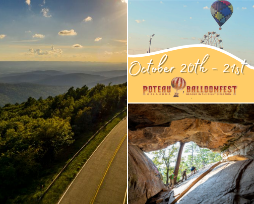 Places to go, things to do, foods to eat, and animals to see in SE Oklahoma. cover photo collage