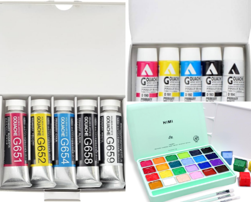 For the Gouache Lovers cover photo collage
