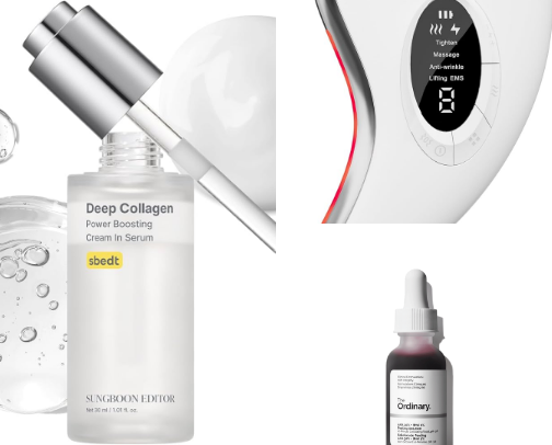 Skincare and makeup products that works great on 40 + cover photo collage