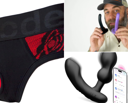 Pegging 101: 10 Essential Toys & Gear to Explore Couples Prostate Play AKA Anal Sex (Without Discomfort) cover photo collage