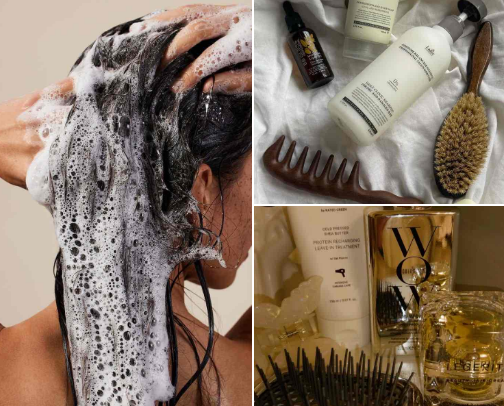 Best hair products for healthy and shiny hair cover photo collage