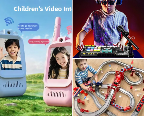 Cool toys gifts for kids cover photo collage
