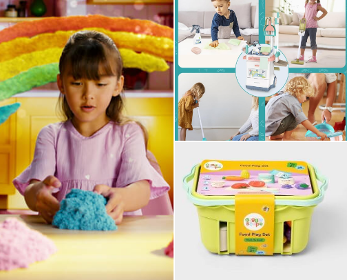 Kid toys cover photo collage