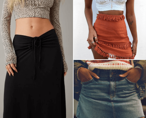 Boho Style Skirts cover photo collage