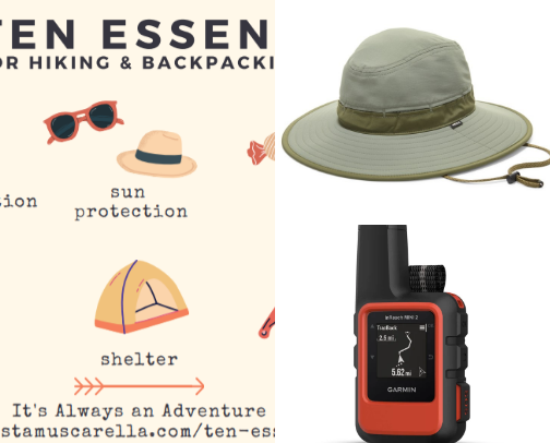 Beginner Hiking Gear/The 10 Essentials cover photo collage