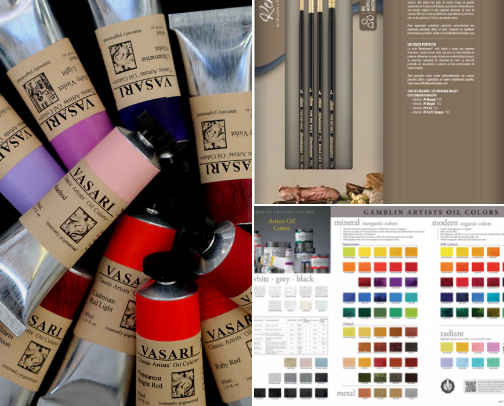 Art supplies cover photo collage