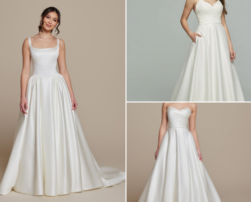 Simple Wedding Dresses That Still Feel Like a Dream cover photo collage