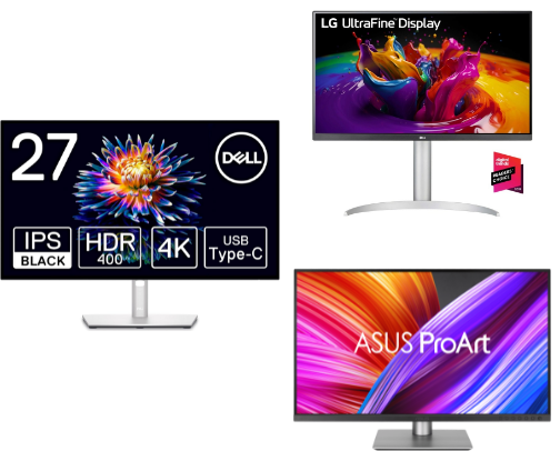 Best Monitors for MacBook 2026 (4K, 5K, USB-C & Thunderbolt Displays for Productivity & Creators cover photo collage