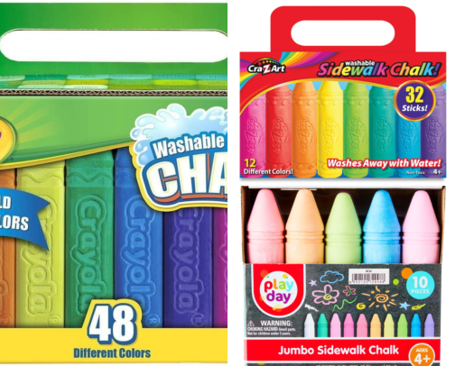 Sidewalk Chalk Art Supplies I Use to Host a Neighborhood Kids Contest cover photo collage