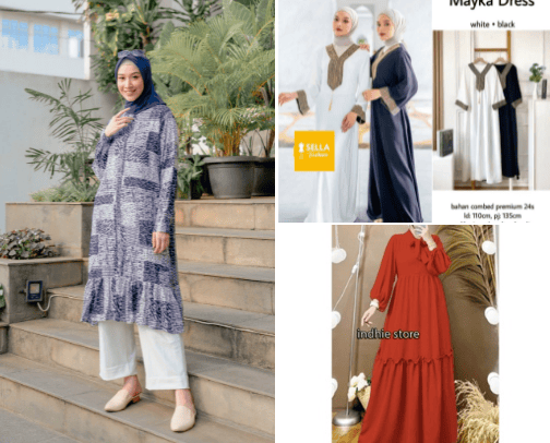 Tunik wanita fashionable 🥻✨️ cover photo collage