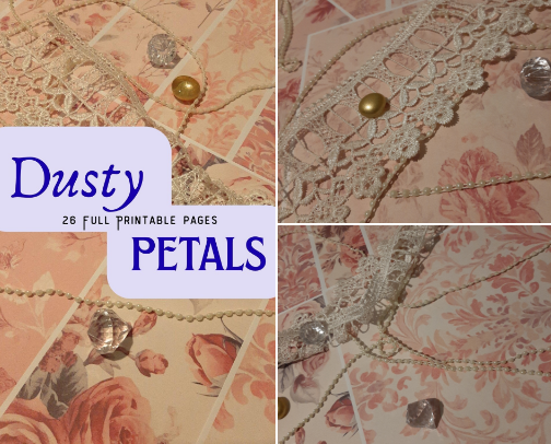 Craftymess - Dusty Petals 26 full pages cover photo collage
