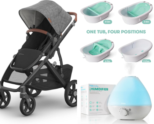 Essentials & must haves for the first time moms cover photo collage