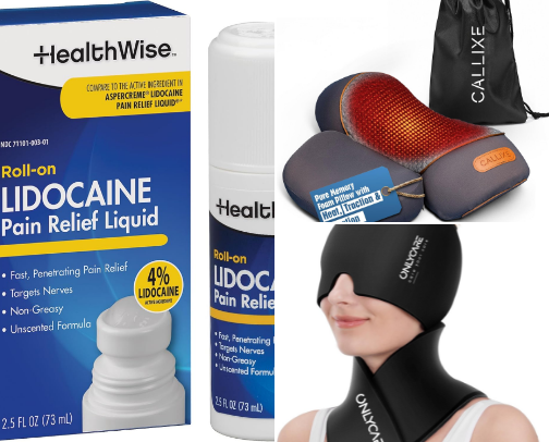 Migraine Essentials for Light Sensitivity, Nausea & Daily Relief cover photo collage