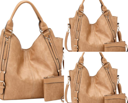Top 10 Women's PU Leather Fashion Hobo Shoulder Bags with Adjustable Straps cover photo collage