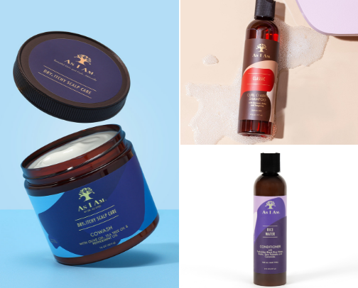 (Moisturizing) Curly hair routine for dry/itchy scalp cover photo collage