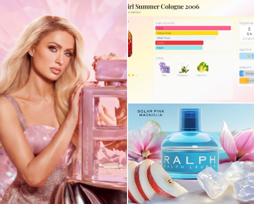 Beautiful Fragrances cover photo collage