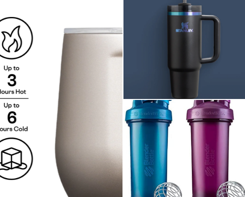 Great things comes in Cups and Bottles cover photo collage