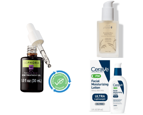The BEST skincare products for acne prone and oily skin🌸 cover photo collage