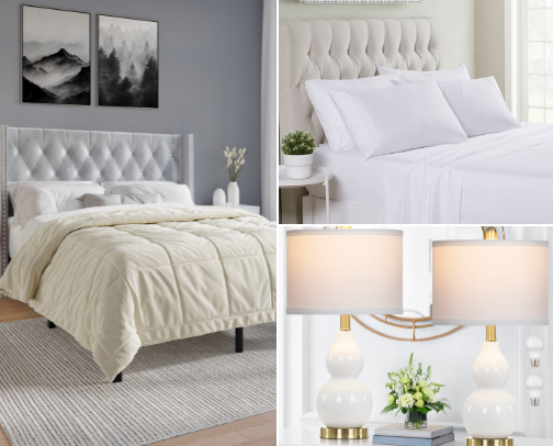 My Dream Bedroom that helped me with depression on a tight budget cover photo collage