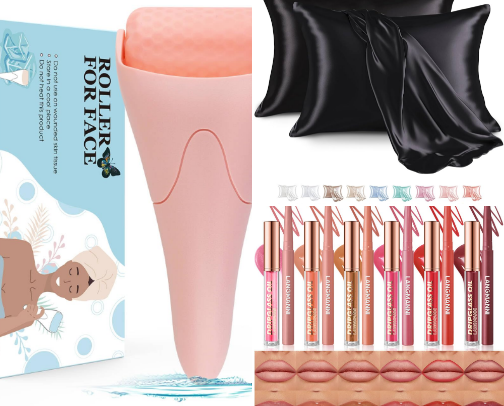Soft Girl essentials. Glow up. Cozy & Feminine aesthetic cover photo collage