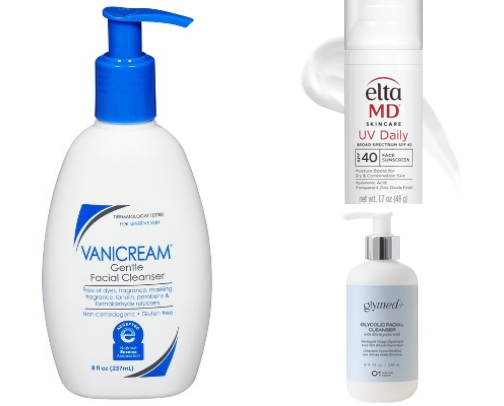 Cystic Acne Prone Skincare Essentials cover photo collage