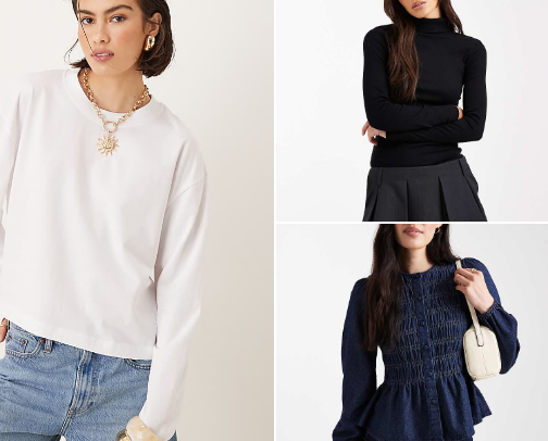 "Cozy Long Sleeve Collection" cover photo collage